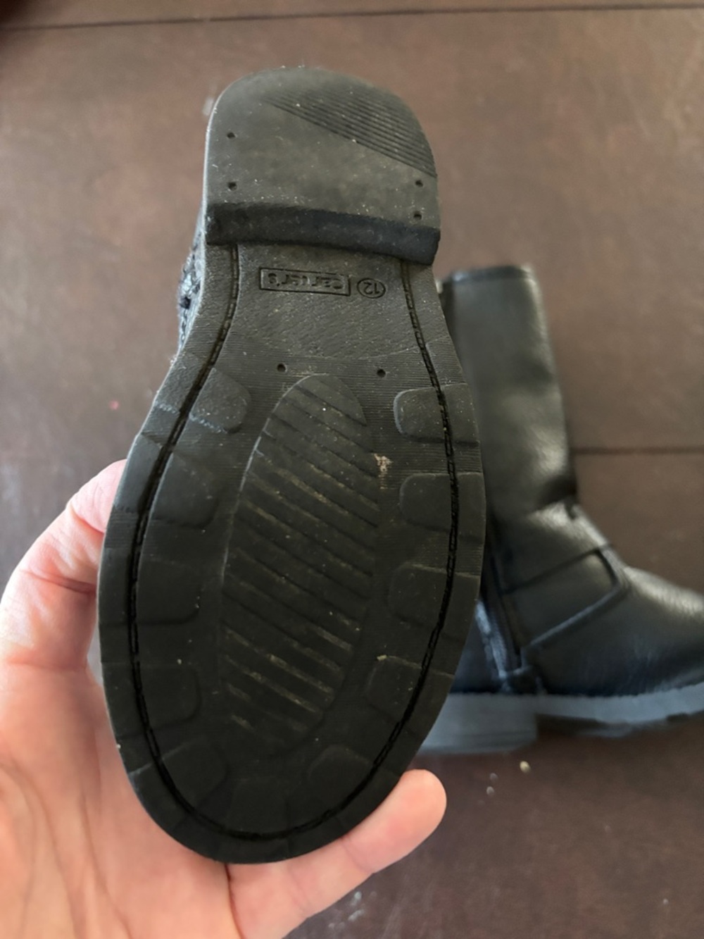 Carter's Black Kids Mid-Calf Riding Boots with Buckle Accent - Picture 6 of 6